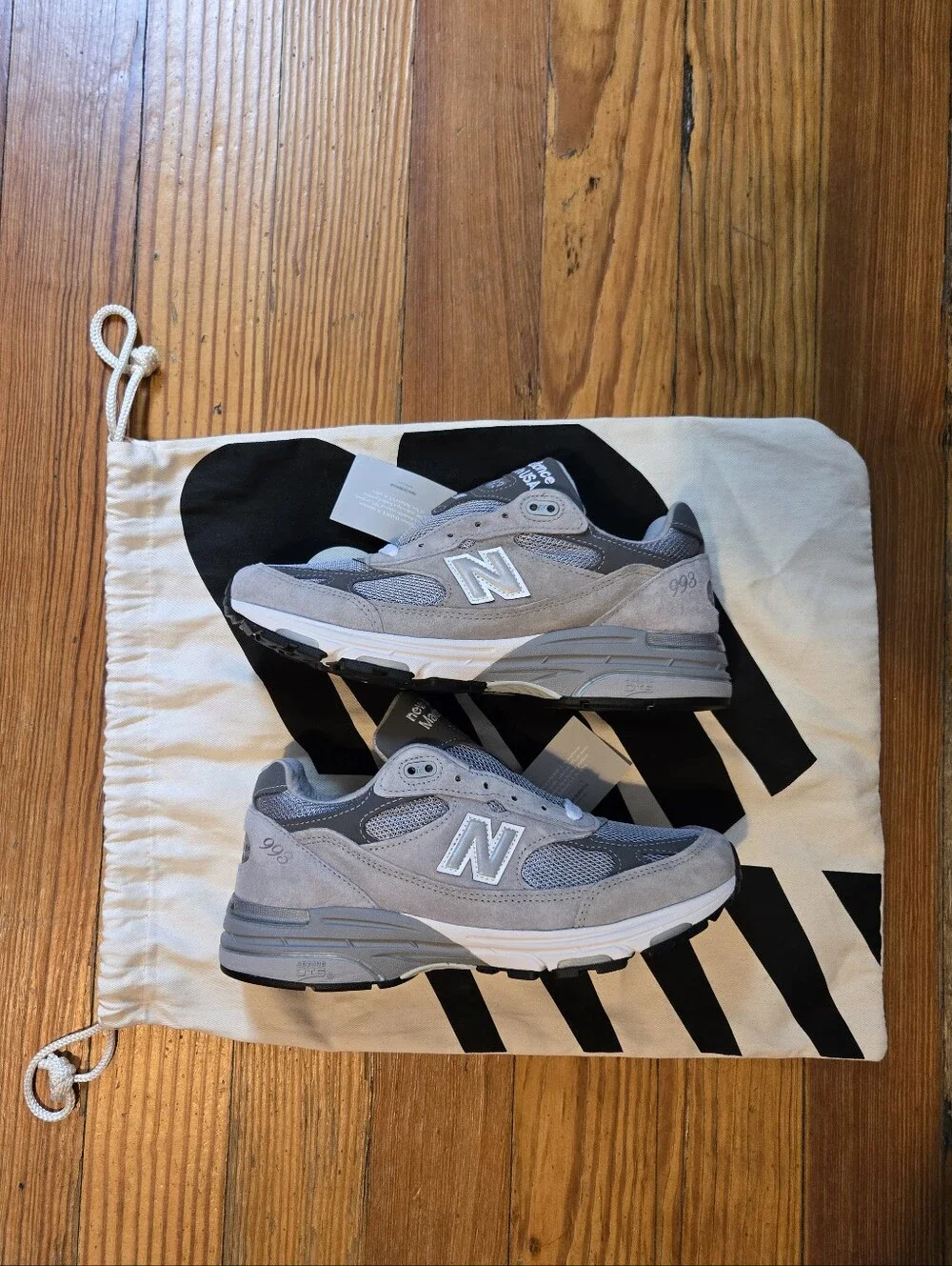 New Balance 993 Grey Suede Sneakers